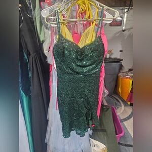 #99 NWOT green mini dress size 4